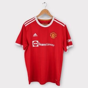Adidas Manchester United Soccer Jersey Home Red White Size 2XL
